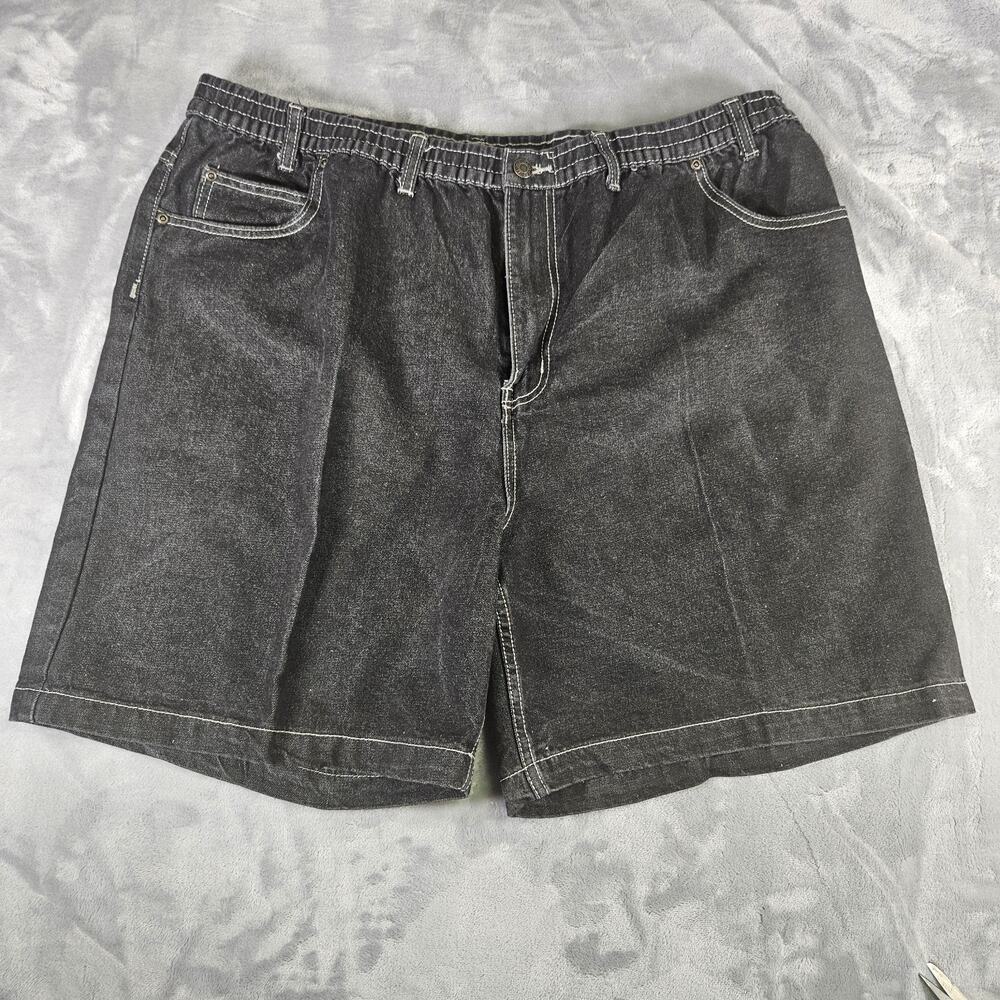 Caribbean Joe Denim Shorts Mens 44 Black Carpenter Style Casual Jean Shorts
